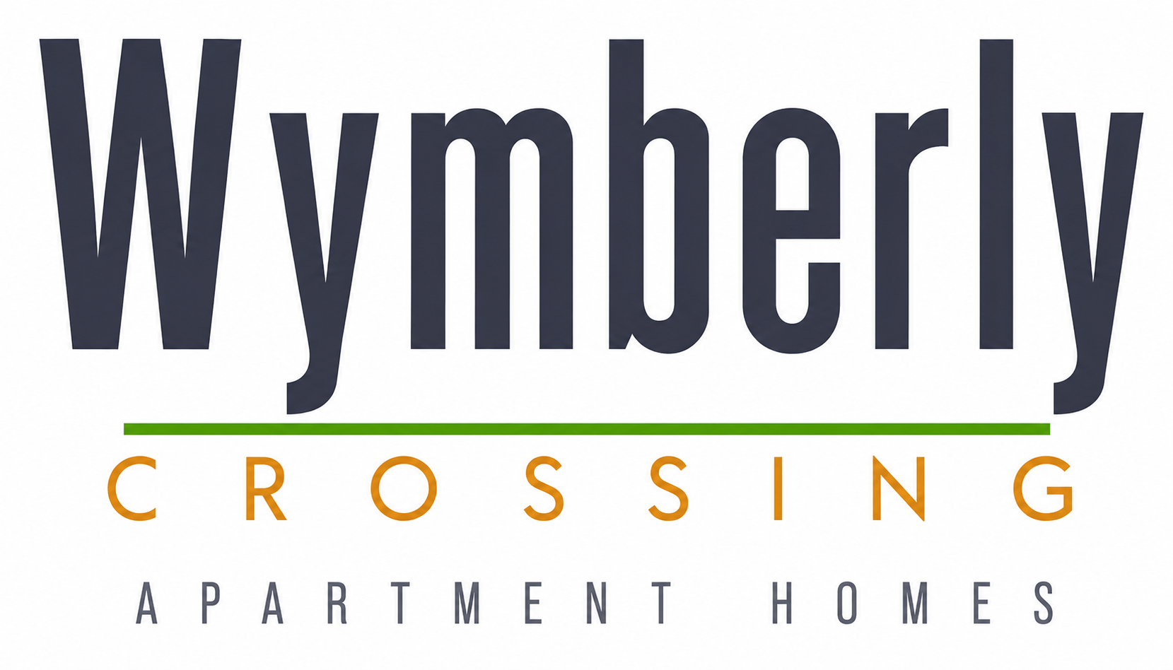 A logo for Wymberly Crossing Apartment Homes.